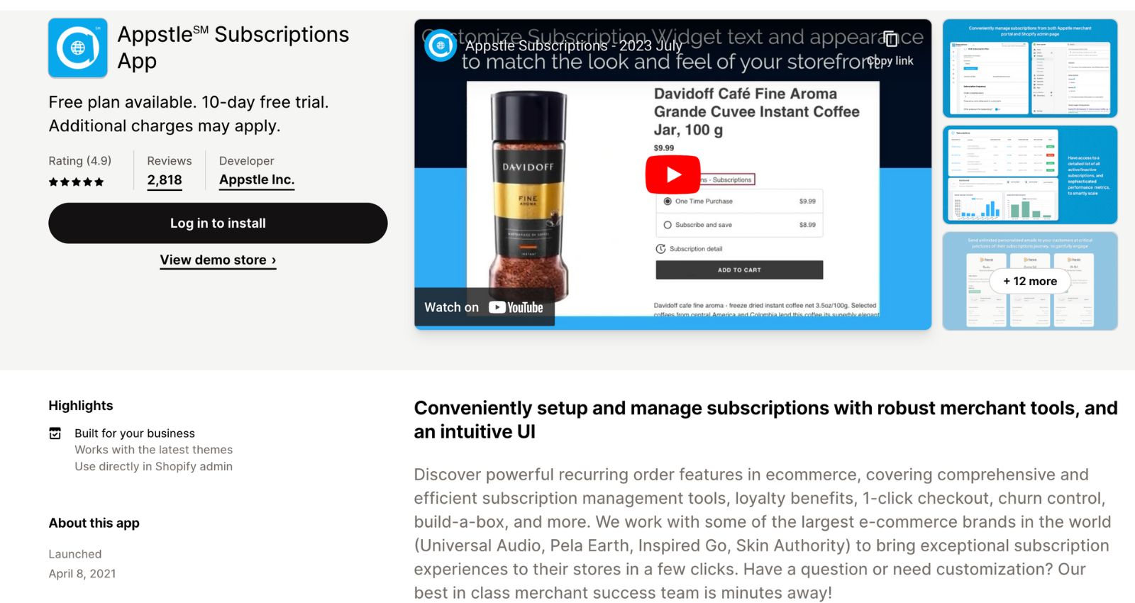 Appstle℠ Subscriptions App